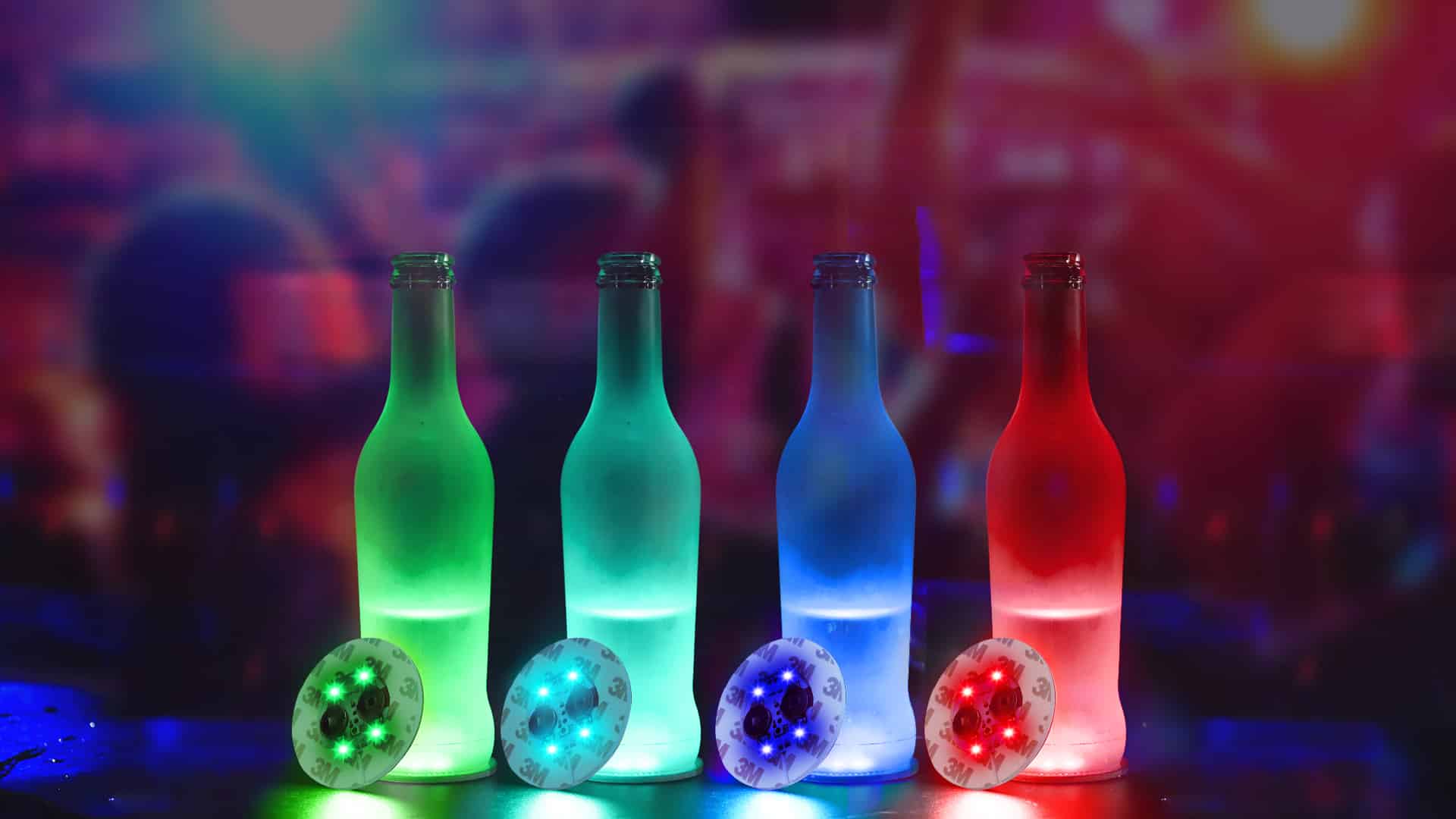 LED Sticker Bottle LED Light Drink Coasters