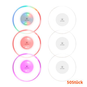 Transparente LED Untersetzer(50 Stück)